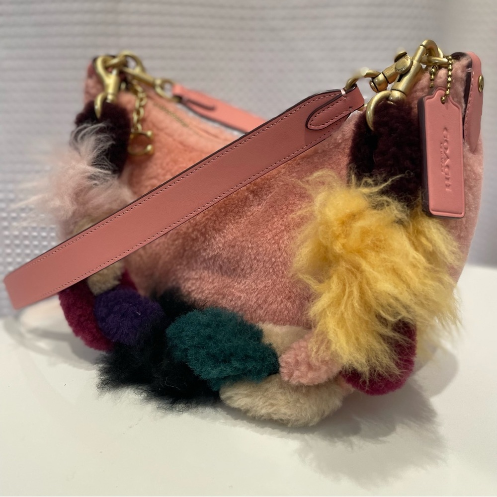 Like New Coach Pink Mira Shearling Crossbody Bag 🩷 - Picture 2 of 10